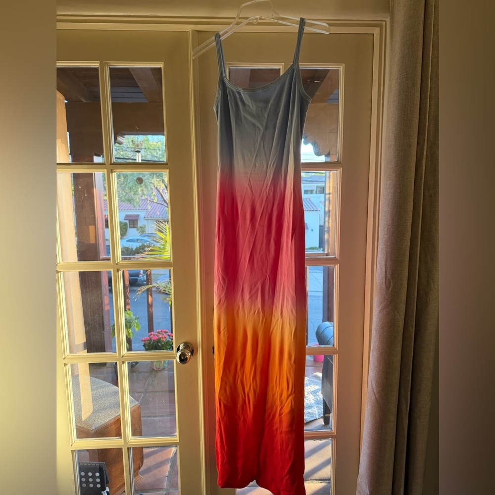 Young Fabulous & Broke Ombre Dress in blue, Pink, Orange size medium